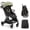 Green, variant on Gravity Folding Baby Stroller - Portable Toddler Stroller w/ Adjustable Backrest & Canopy, Lightweight and UV Protected Travel Stroller, One-Hand Automatic Folding - Black