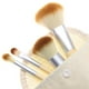thumbnail image 2 of Kit de 4 brochas de maquillaje con mango de bambú y cerdas de nailon para mujer, para base de maquillaje, polvos, rubor, sombras de ojos, 2 of 7
