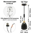 thumbnail image 2 of FSLiving Downlight, Plant Growing Light with E26 Base, 24 Hour Timer, Auto On, Full Spectrum, 4500K, 10W LED, Bulb Included, Auto On/Off Time, Adjustable Cord Length, Hanging Lamp, 3 Piece, 2 of 7