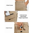 thumbnail image 5 of NORTHYARD Cargo Pants for Men Hiking Camping Lightweight Quick Dry Waterproof Outdoor Work Pant with Multipockets Khaki XL, 5 of 8