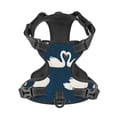 thumbnail image 4 of Lsque White Swam Dog Harness, No-Pull Pet Harness with 2 Leash Clips, Adjustable Soft Padded Dog Vest with Easy Control Handle for Large Dogs-Large, 4 of 9