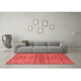 thumbnail image 3 of Ahgly Company Indoor Round Oriental Red Industrial Area Rugs, 6' Round, 3 of 4
