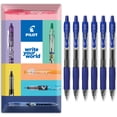 thumbnail image 1 of Pilot Stylos à Bille Roulante à Encre Gel Rétractables G-2 - Pointe 0,7 mm - Ensemble Portefeuille de 6 - Encre Bleue, 1 of 5