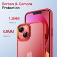 thumbnail image 5 of JETech Matte Case for iPhone 13 6.1-Inch, Shockproof Military Grade Drop Protection, Frosted Translucent Back Phone Cover, Anti-Fingerprint (Red), 5 of 6