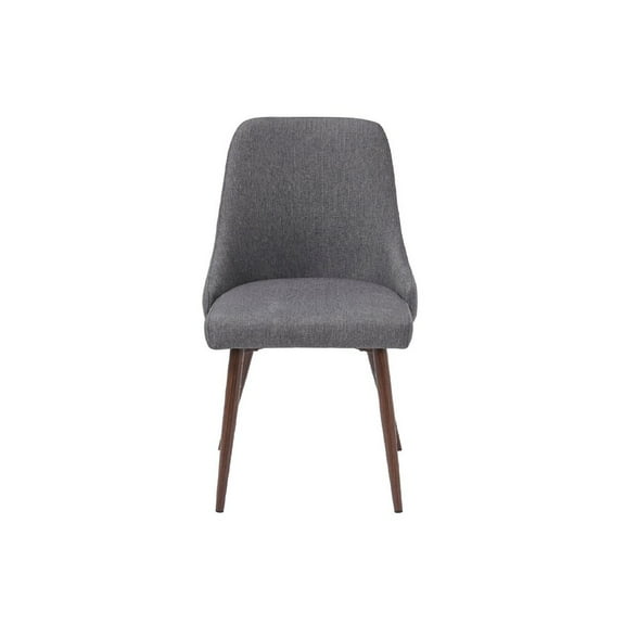 New Spec Furniture Oslo Modern Upholstery Side Dining Chair Set Of 2, Grey