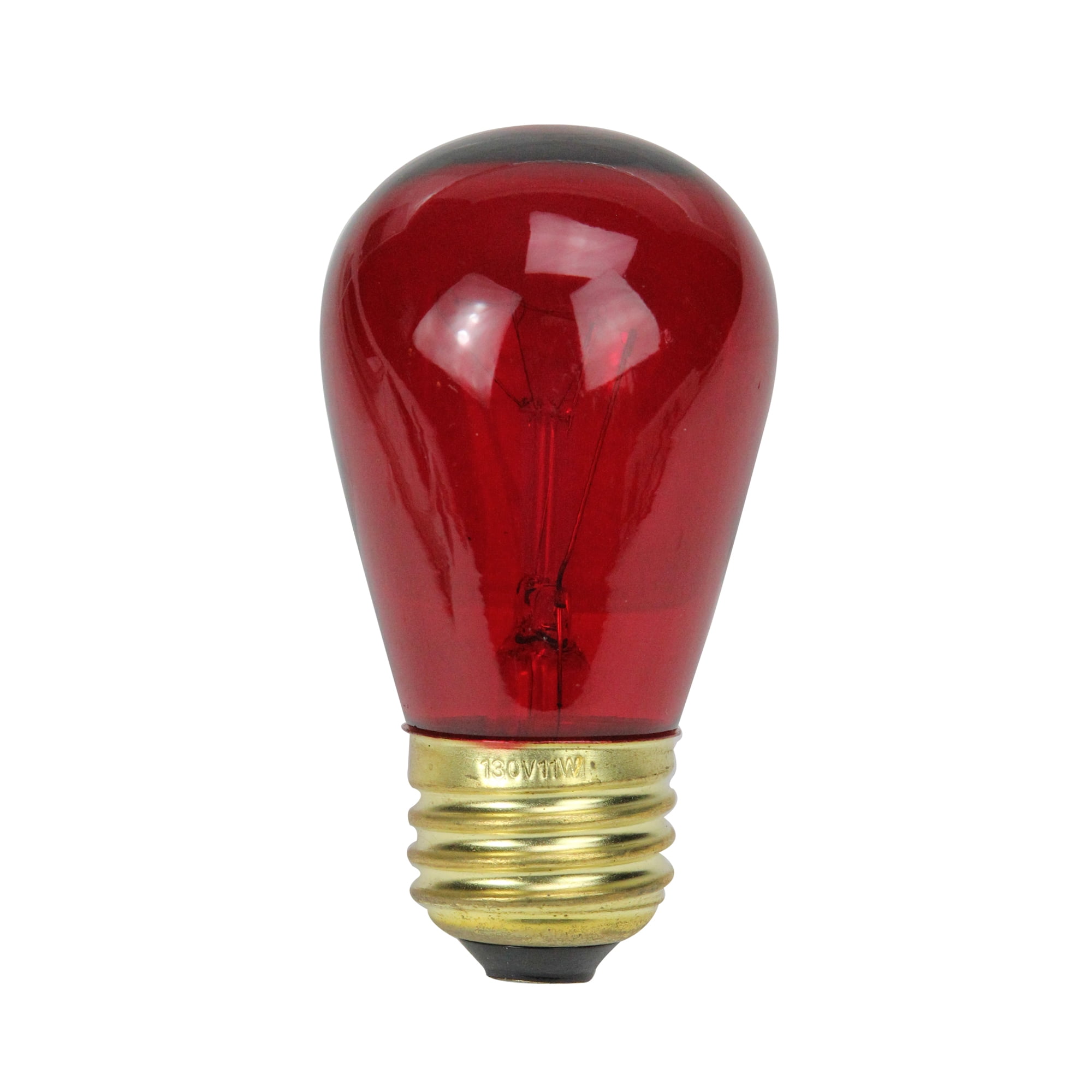 Pack of 25 Incandescent S14 Red Christmas Replacement Bulbs