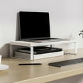 thumbnail image 6 of Ovzne Wooden Monitor Riser – Ergonomic Desktop Stand With Under-Shelf Storage, 6 of 6