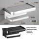 thumbnail image 3 of Advancent Rollo de pañuelos sin perforaciones con soporte para teléfono móvil Estante de papel higiénico Estante de almacenamiento de aluminio Hardware Cocina y Comedor Negro Advancent HA066928-02, 3 of 6