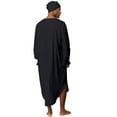 thumbnail image 2 of vastwit Men's Victorian Style Nightgown Soft Loose Sleep Robe with Night Cap Pajama Set Sleepwear Black M, 2 of 5