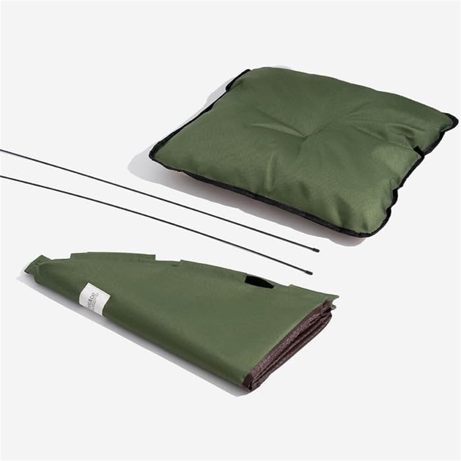 Dog Bed Camping Cat Tent with Cushion for Pets Indoor Cat Nest for Small Kitten & Puppy Dogs Portable and Easy to Clean Green Large