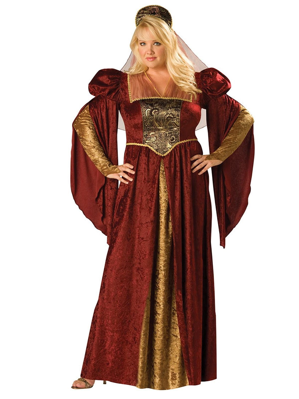 Womens Plus Renaissance Maiden Costume