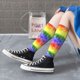 thumbnail image 5 of Balery Colorful Tie Dye Calcetines novedosos Calcetines deportivos Calcetines hasta la rodilla Calcetines de algodón Calcetines originales y geniales, 5 of 6