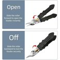 thumbnail image 5 of Black Anti-Slip Grip Gear Lock Nail Clipper Set, Heavy Duty Stainless Steel Nail Clippers for Thick Nails, Precision Sharp Toenail & Fingernail Trimmer with Safety Lock, No-Slip Ergonomic Handle, 5 of 7