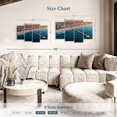 thumbnail image 3 of Elephant Stock Dock At Huntington Beach Wall Art - Horizontal Multi Panel Canvas - Living Room Wall Decor - Nautical Multi Panel - Beige And Blue Decor - 36" x 22", 3 of 4