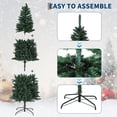 thumbnail image 4 of BeesClover Artificial Christmas Tree, 6/7.5/9/12ft Prelit Pencil Tree with Remote Control, Easy to Assemble, 4 of 9