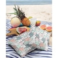 thumbnail image 3 of Pack of 2 Outdoor Pillow Covers, Cute Cat Cartoon Animal Light Pink Blue White Kitty Waterproof Square Throw Pillowcase Cushion Decorative Pillow Covers for Couch Patio Tent, 24x24 in, 3 of 6