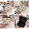 thumbnail image 3 of Makeup Bag Cosmetic Bags for Women Travel Makeup Organizer Bag with Mesh Pockets, black, 3 of 5