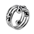 thumbnail image 5 of Stainless Steel Cock Ring, Metal Penis Ring with Sliding Beads Sex Toy for Men, 32MM, 5 of 6