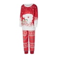 thumbnail image 2 of Christmas Family Pajamas Matching Set Santa Claus Print Long Sleeve Tops and Pants Loungewear Soft Sleepwear, 2 of 9