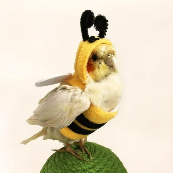 2025 New Pet Bird Clothes - Parrot Bee Costume, Autumn & Winter Warm, Cute & Funny, Chest 8.5cm, Parrot Apparel