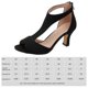 thumbnail image 2 of Sandalias de playa Femenina Zapatos para mujeres Medio Color sólido Sandalias espalda Pombras vestidas de vestir, 2 of 8