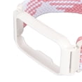thumbnail image 3 of BIMZUC Watch Band Strap with Case Elastic Weaving Adjustable Replacement Wristbands for Oppo Free (10 inches / 25.4 cm), Pink / White, 3 of 9