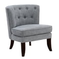 thumbnail image 3 of Dark Gray Polyester Chair with Button Tufting / Decorate Dining Space, 3 of 4