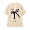 thumbnail image 4 of Hienoo Girls Oversized Short Sleeve T Shirt Casual Crewneck Side Split T-Shirt, Sizes 3-16, 4 of 4