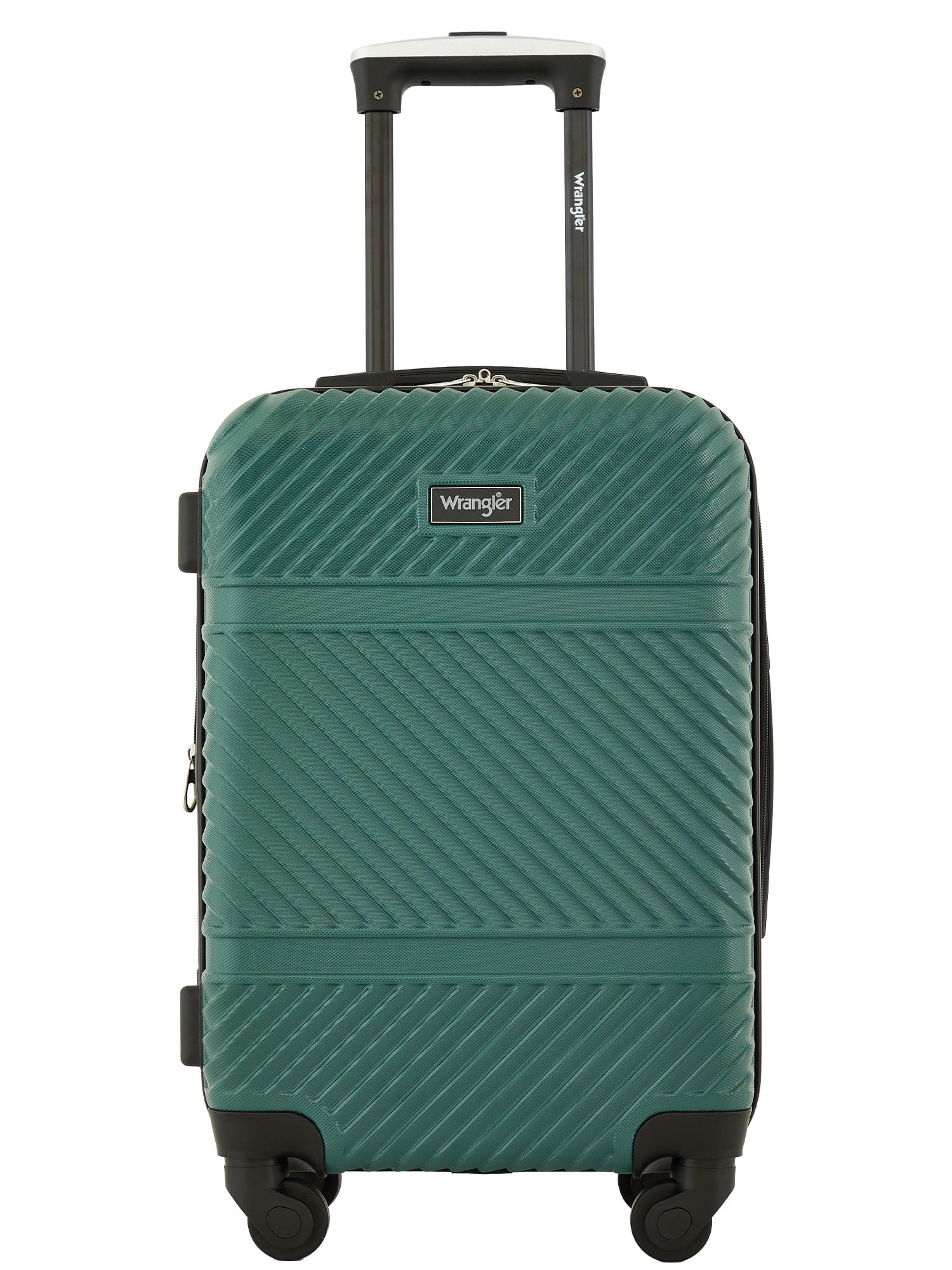 Wrangler 20-inch Expandable Hardside Carry-on Spinner Luggage, Hunter Green