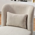 thumbnail image 5 of Beige Chenille Swivel Chair - 360° Seat Adjustment - Multiple Indoor Spaces - Stable and Comfortable Seating, 5 of 5
