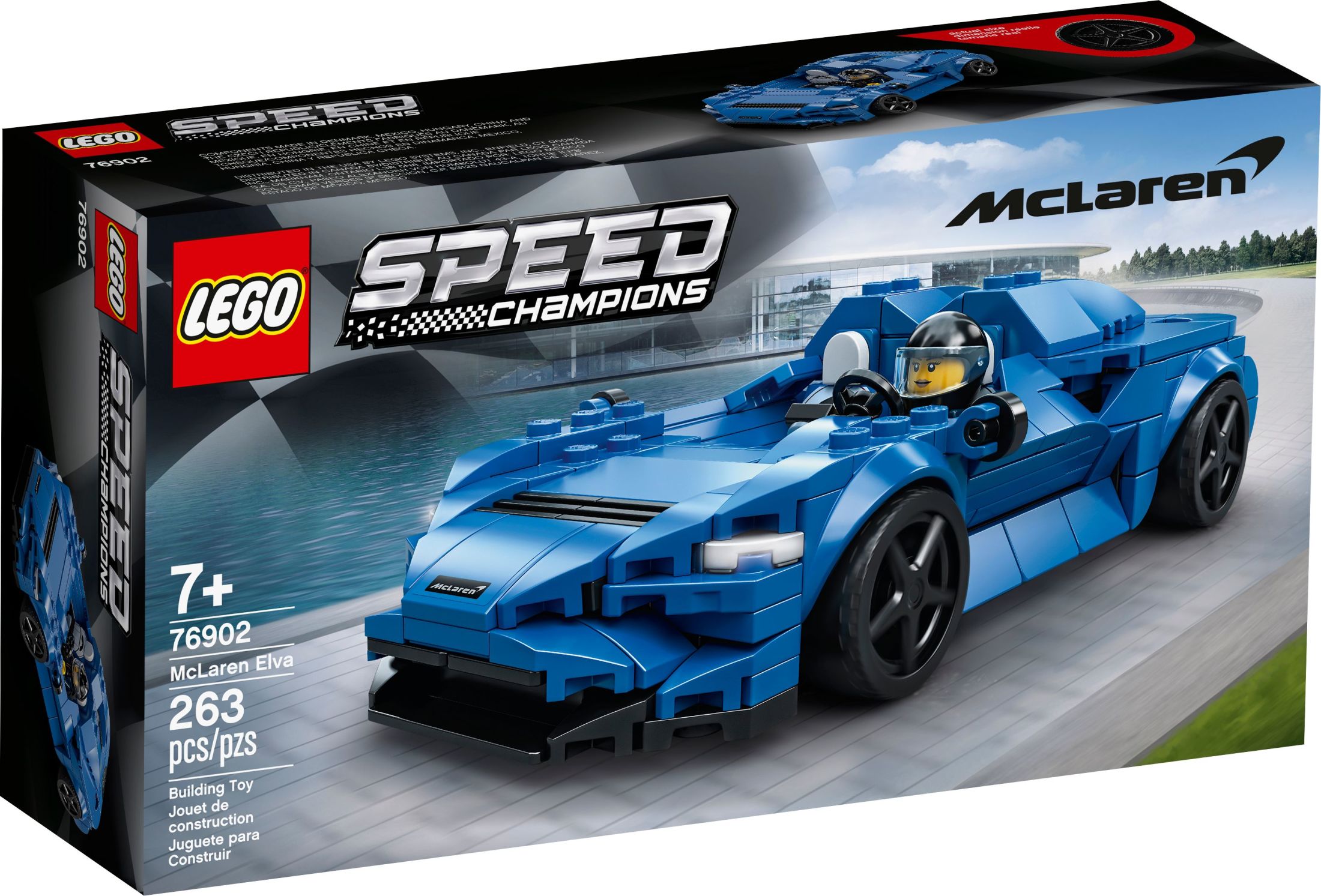 LEGO Speed Champions McLaren Elva 76902 Buildable Toy Car for Kids (263 Pieces) - image 3 of 8