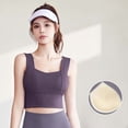 thumbnail image 6 of Top-kevin Womens Square Neck Longline Sports Bra - Workout Crop Tank Tops Padded Yoga Camisole with Built in Pads, 6 of 7