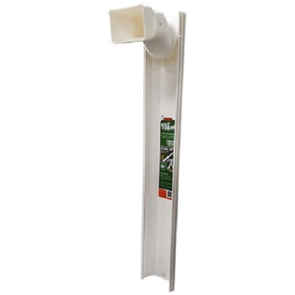 Frost King Tilt N' Drain 5-1/2 in. W x 6 ft. L White Vinyl Downspout Extension