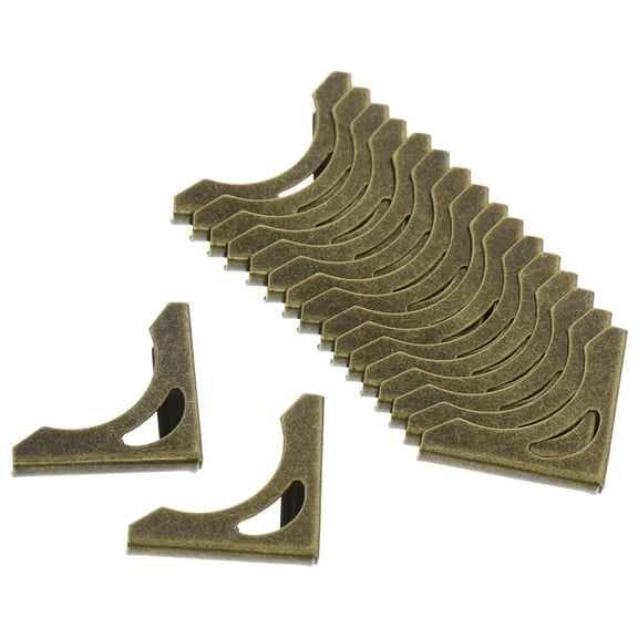 abbageba 50pcs Metal Book Corner Protectors for Scrapbook Album Diary Cover Retro Decor