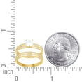 thumbnail image 2 of 10k Yellow Gold Womens Cubic Zirconia Duo Bridal Ring Set Ring for Women - 3.6 Grams, 2 of 2