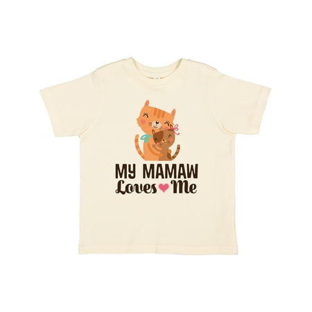 

Inktastic Mamaw Loves Me Girl Granddaughter Cat Gift Toddler Toddler Girl T-Shirt