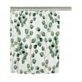 thumbnail image 1 of Cortina de baño botánica con estampado de flores bohemias, patrón creativo para una experiencia de ducha colorida y moderna (180 x 180 cm), 1 of 5