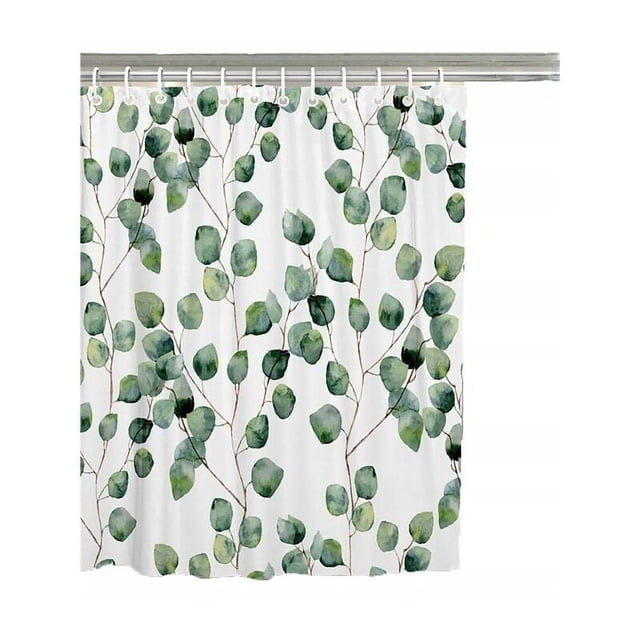 Cortina de baño botánica con estampado de flores bohemias, patrón creativo para una experiencia de ducha colorida y moderna (180 x 180 cm)