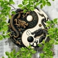 thumbnail image 4 of HELLOYOUNG  Yin Yang Chinese Dragon Metal Sign Black White Oriental Wall Art Decor for Home Office, 4 of 6