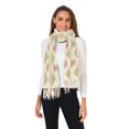 thumbnail image 2 of FORMRS Womens Scarf Winter Soft Long Big Warm Shawls Wrap Tassel Scarves, Pastel Green Geometric, 2 of 9