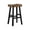 Brown, variant on Casy 30 Inch Bar Height Stool- Saddle Seat- Black Rubberwood- Set of 2