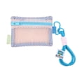 thumbnail image 3 of Viflosae Toiletries Bag Toiletries Travel Bag Mesh Zipper Pouch with Lanyard Portable Mini Storage Bag Lightweight Polyester Mesh Pouch for Cosmetics Cards Keys Headphones 3 Colors Available, 3 of 7