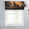 thumbnail image 4 of Tiger Kitchen Valance Curtains Forest Mountain Autumn Sunset Landscape Window Valance for Living Room Bedroom, Kitchen Valance Rod Pocket Window Decor Curtain 54 by 18 in, 1 Panel, 4 of 6