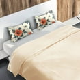 thumbnail image 5 of Yayeee Pillowcase Standard Size Set of 2 Satin Wrinkle Resistant Pillow Case, Large Red Floral Pattern, 5 of 7
