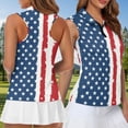 thumbnail image 5 of Aplkyhs Patriotic Star Matching Couple Golf Shirts USA Flag Funny Men Women Matching Couple Golf Shirts 4-Way Stretch Golf Tennis Tank Top Quick Dry Suitable for Tennis Enthusiasts, 5 of 6