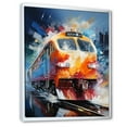 thumbnail image 2 of Designart "Abstract Train Vibrant Flow III" Modern Floater Framed Canvas Wall Art, 2 of 7