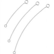 KUNGUGU 925 Sterling Silver Necklace Extender Sterling Silver Necklace Chain Extenders for Necklaces 2", 3", 4" Inches