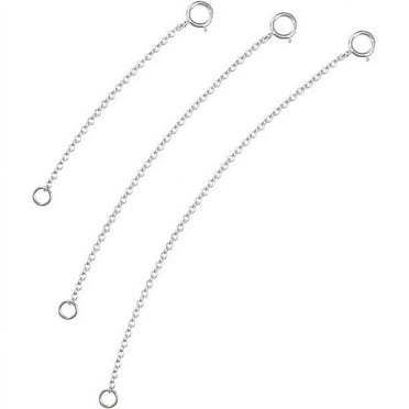 VANBARIS 925 Sterling Silver Necklace Extender Sterling Silver Necklace Chain Extenders For Women Chain Bracelet Anklet Jewelry Extension For Necklaces 3 Piece Set 2 3 4 Inches
