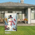 thumbnail image 3 of JOOCAR Snowman with Cardinals Rabbits and Berries Garden Flag for Winter Christmas Home Outdoor Garden Yard Door Decor 12x18 inch, 3 of 5