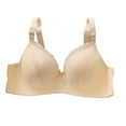 thumbnail image 3 of qolati Underwire Minimizer Bras for Women Full Coverage Push Up Bra Fashion Lace Bralettes Comfort Everyday Bra,Beige,40, 3 of 4